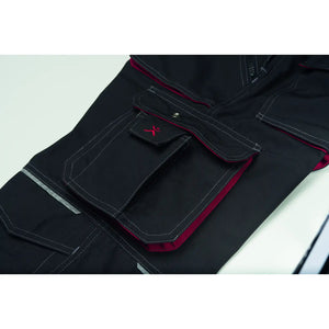 Planam Basalt Latzhose oliv/rot 102 oliv/rot - Extra Detailbild