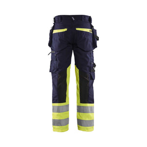 BLAKLADER 19941330 | Pantaloni alta visibilità con tessuto elasticizzato Pantaloni da lavoro riflettenti alta visibilità uomo - Tessuto Ripstop