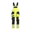 BLAKLADER 26261648 Hi Vis bib overalls 4 way stretch Hi Vis Reflective Work Bib Trousers Men - double weave