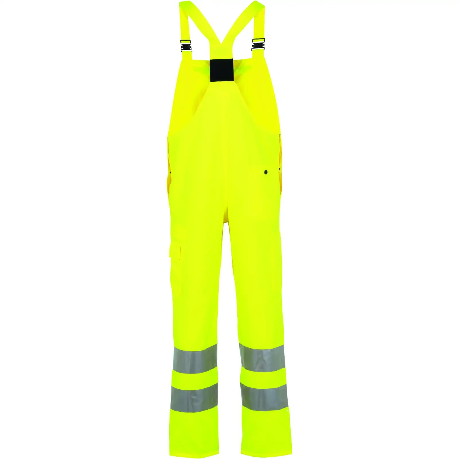 Planam Warnschutz Latzhose uni gelb 102 uni gelb - Produktbild ohne Model