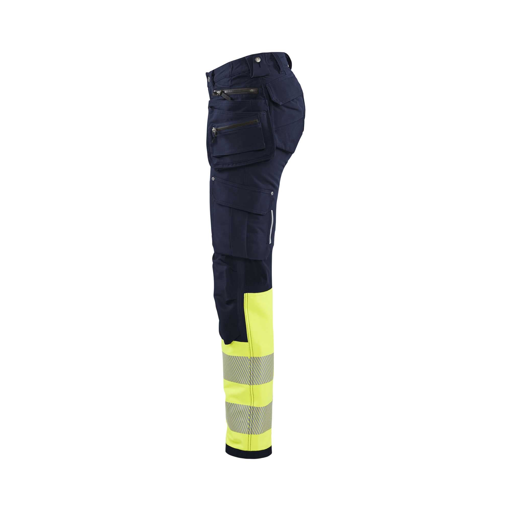 BLAKLADER 71931642 | Women's hi vis trouser with 4 way stretch Hi Vis Reflective Work Trousers Women - Water Repellent