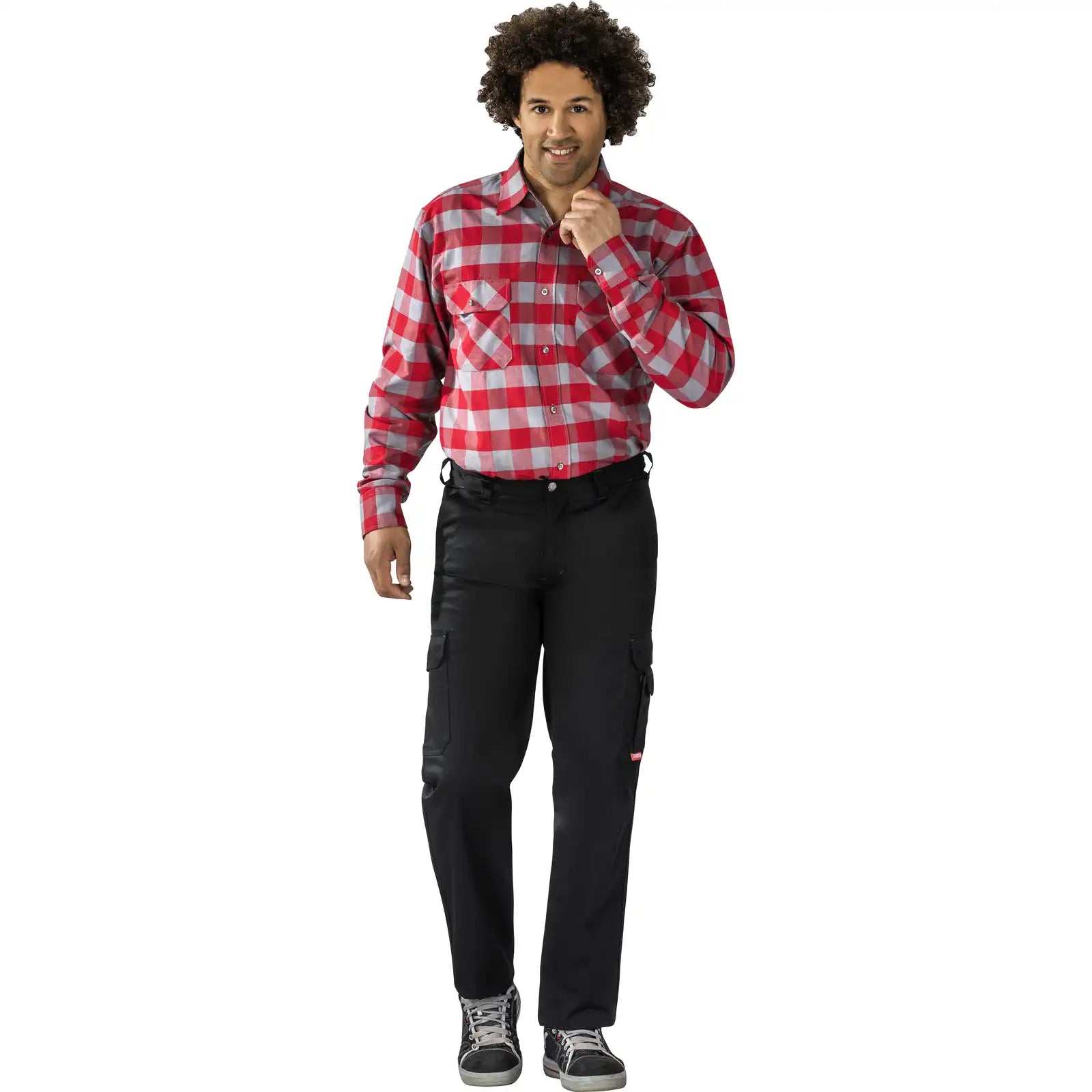 Planam Outdoor Easy Herren Bundhose schwarz 102 schwarz - Produktbild mit Model