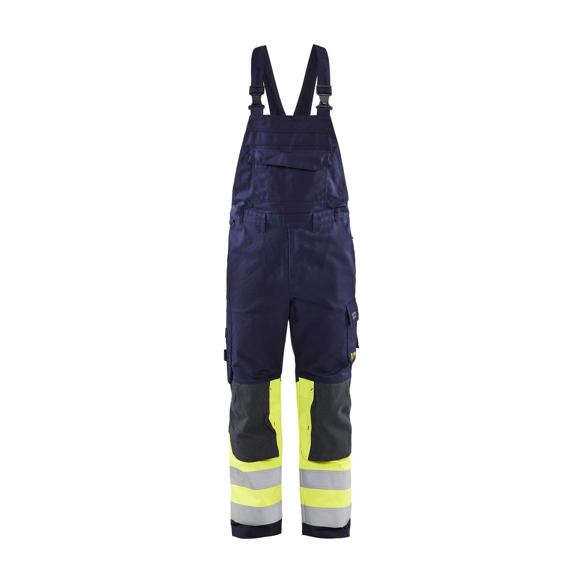 BLAKLADER 26071514 MULTINORM CLASS 1 BIB TROUSERS Hi Vis Reflective Work Bib Trousers Men - Antistatic