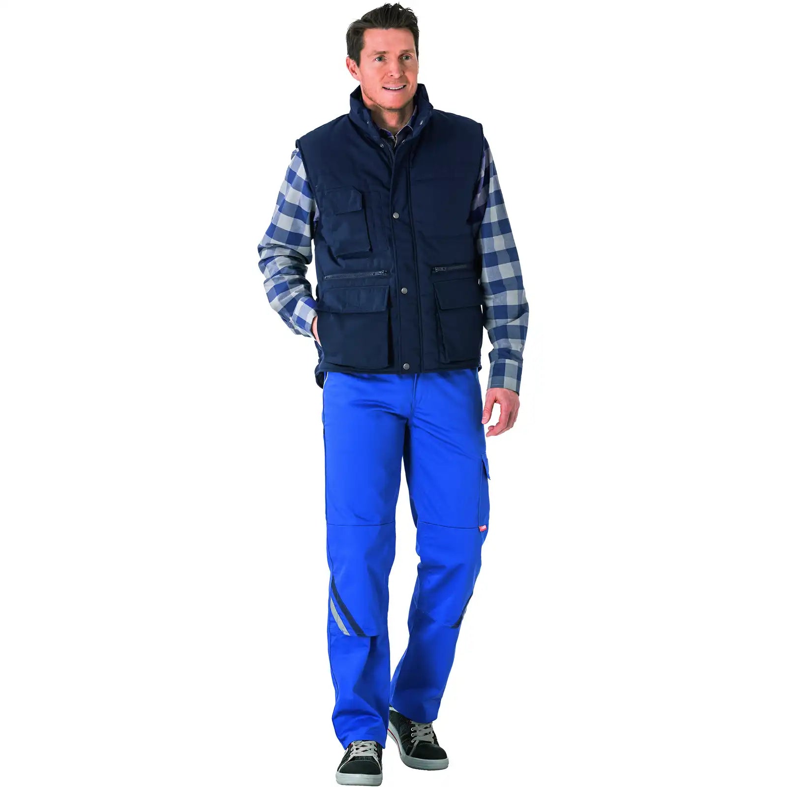 Planam Turbo Weste marine XS marine - Produktbild mit Model