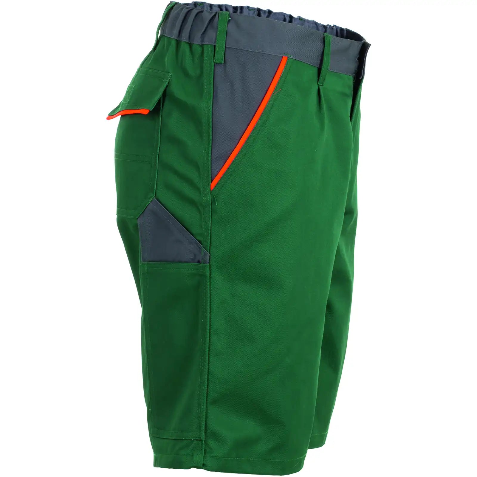 Planam Visline Shorts grün/orange/schiefer XS grün/orange/schiefer - Produktbild ohne Model