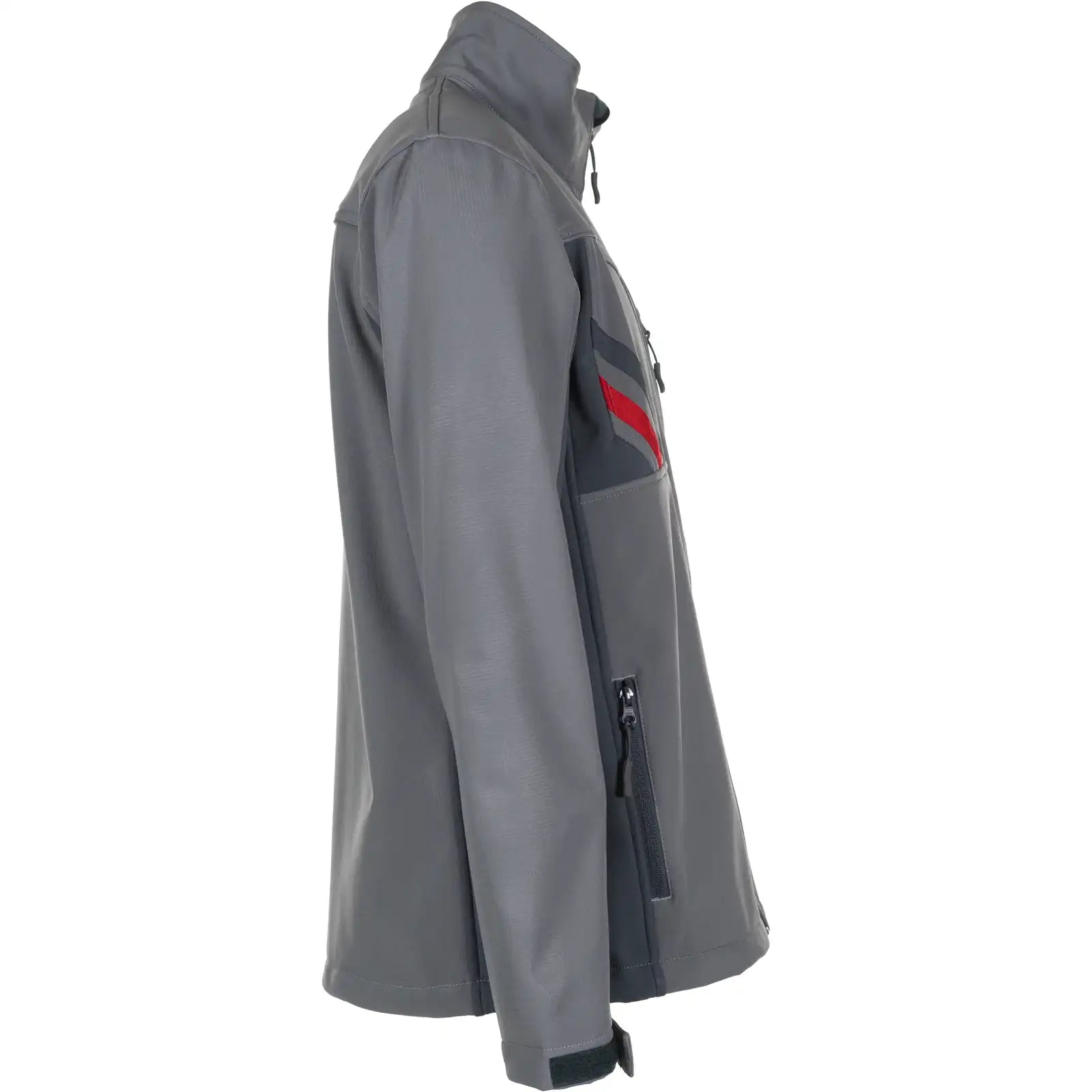 Planam Highline Softshelljacke zink/schiefer XS zink/schiefer/rot - Produktbild ohne Model