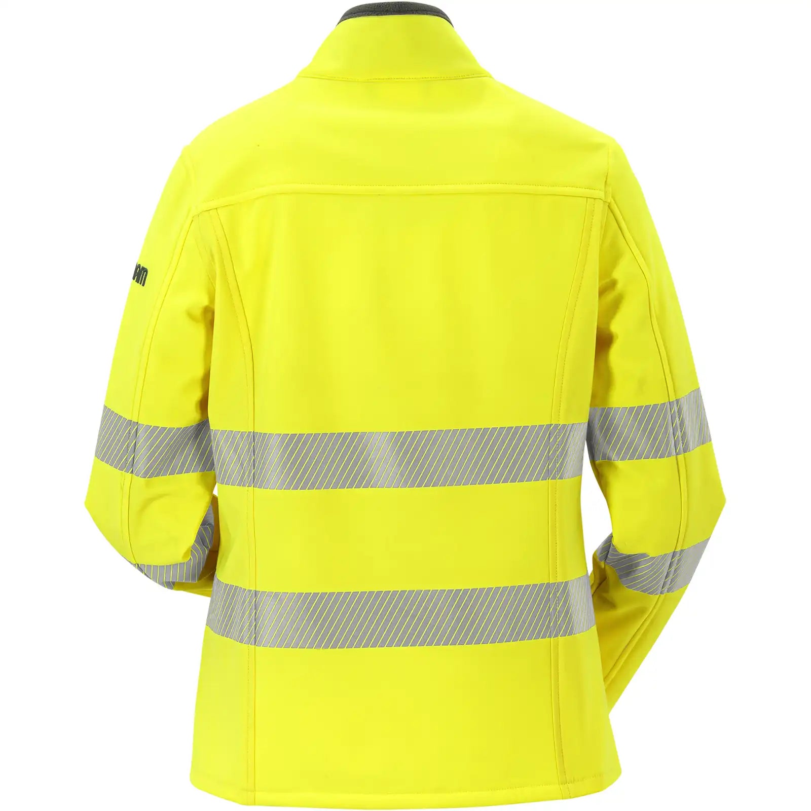 Planam Norit Warnschutz Damen Pure Softshelljacke gelb  36 gelb - Produktbild ohne Model