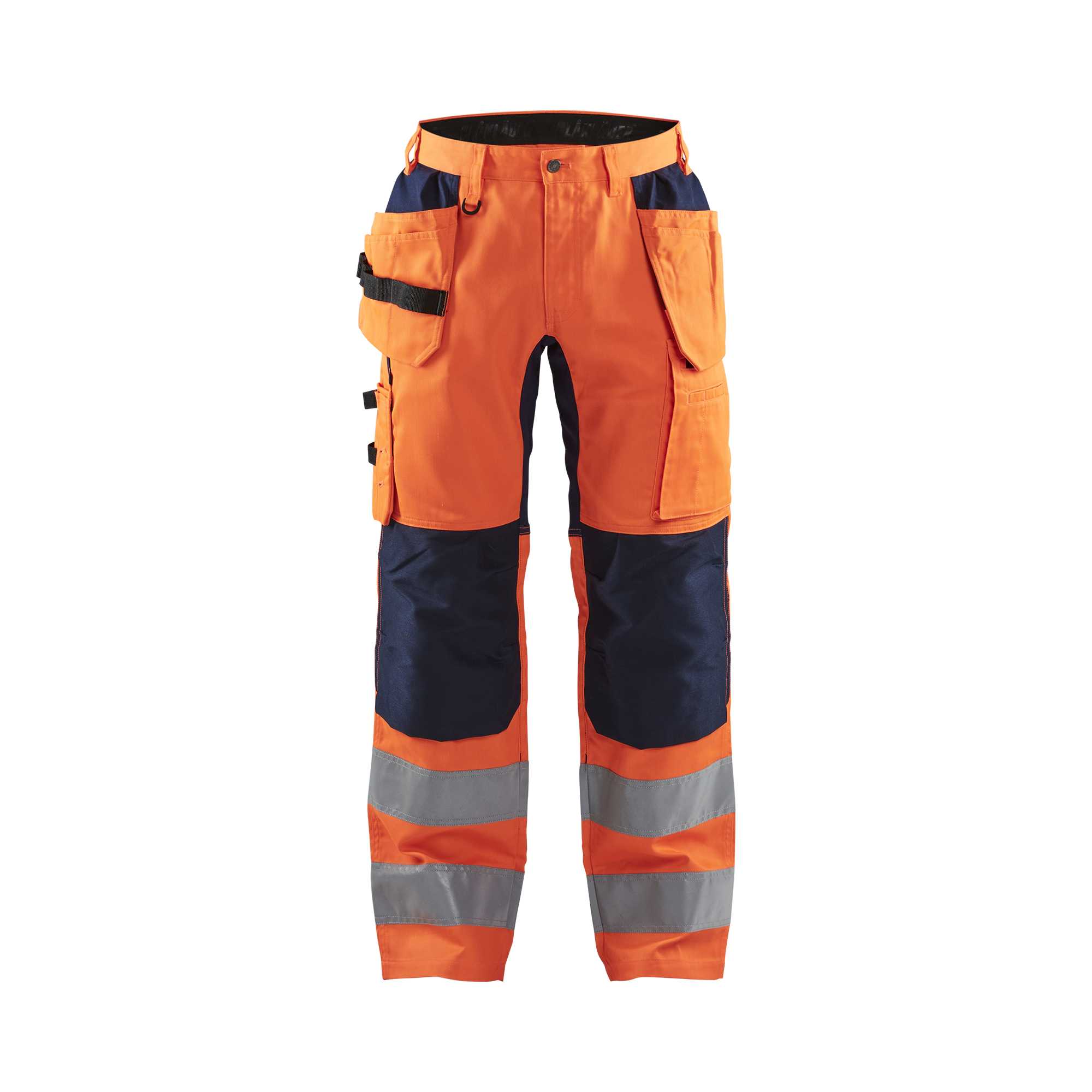 BLAKLADER 15521811 | Hi Vis Trousers with Stretch Hi Vis Reflective Work Trousers Men - Class 2 Visibility