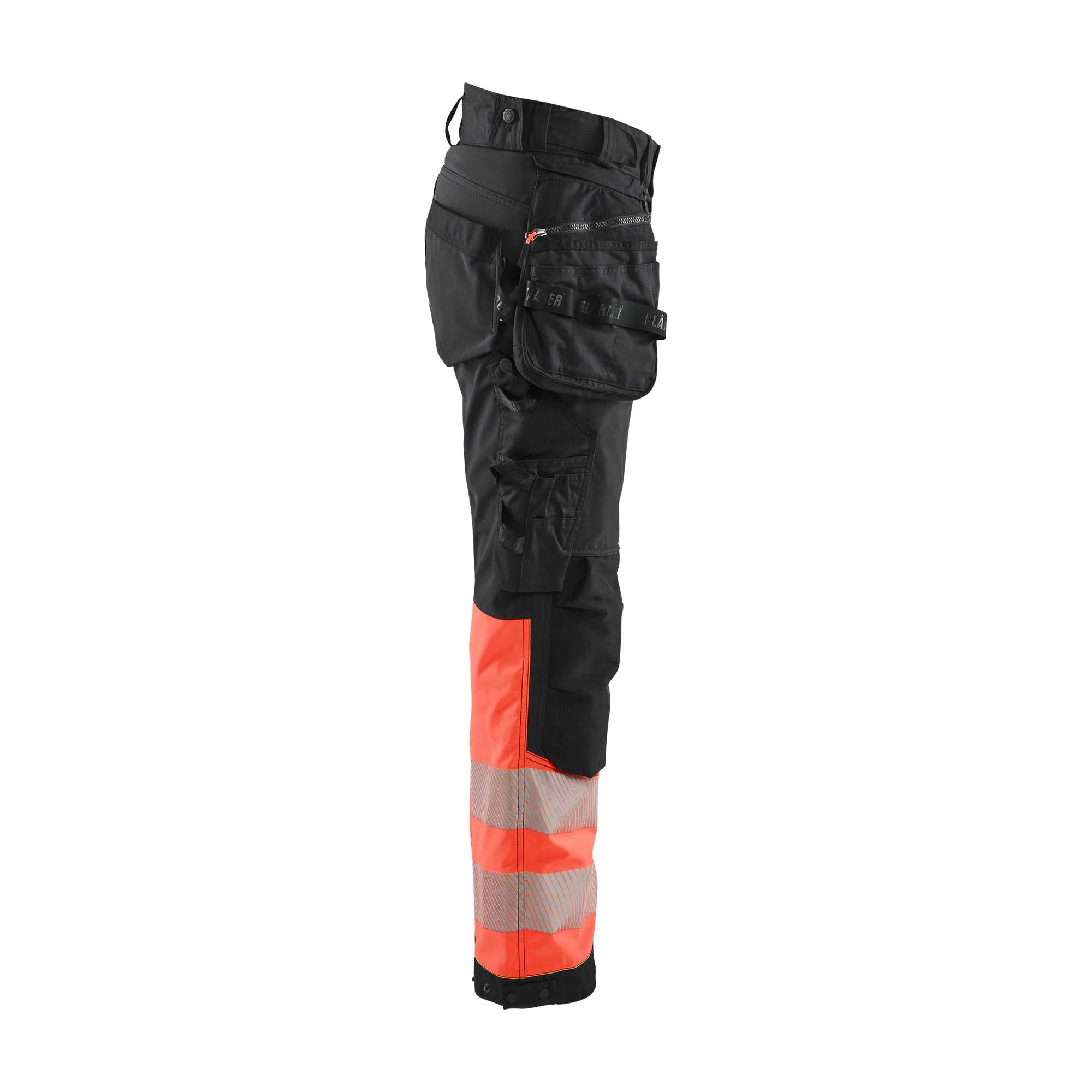 BLAKLADER 71142513 | Women's Hi Vis softshell trousers Hi Vis Reflective Work Trousers Women - Waterproof