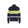 BLAKLADER 34621762 MULTINORM Hi Vis Reflective Full-Zip Work Sweatshirt MEN - Flame Retardant