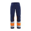 BLAKLADER 71611811 | Women's Hi Vis trousers with stretch Hi Vis Reflective Work Trousers Women - Class 1 Certified