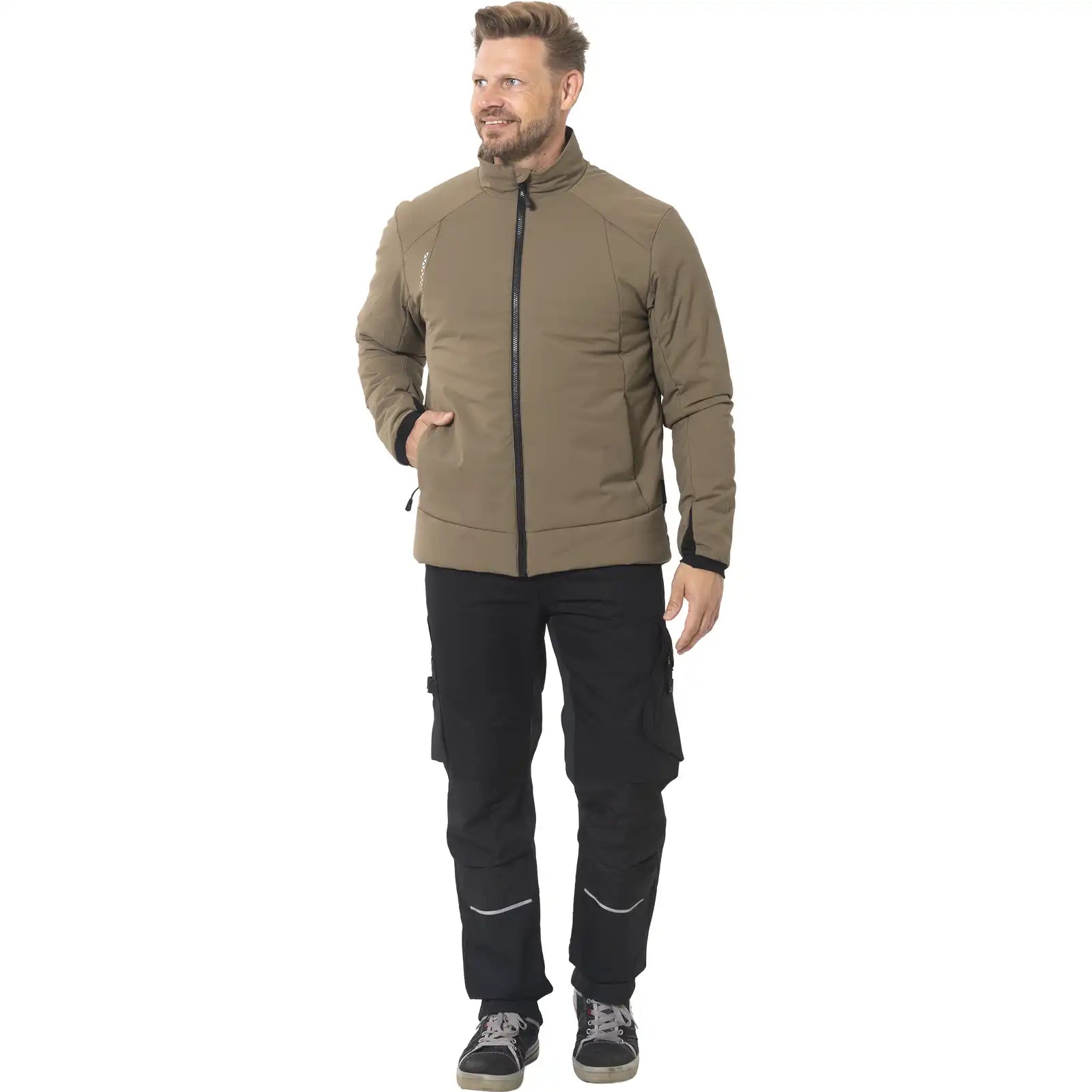 Planam Hygge Jacke braun XS braun - Produktbild mit Model