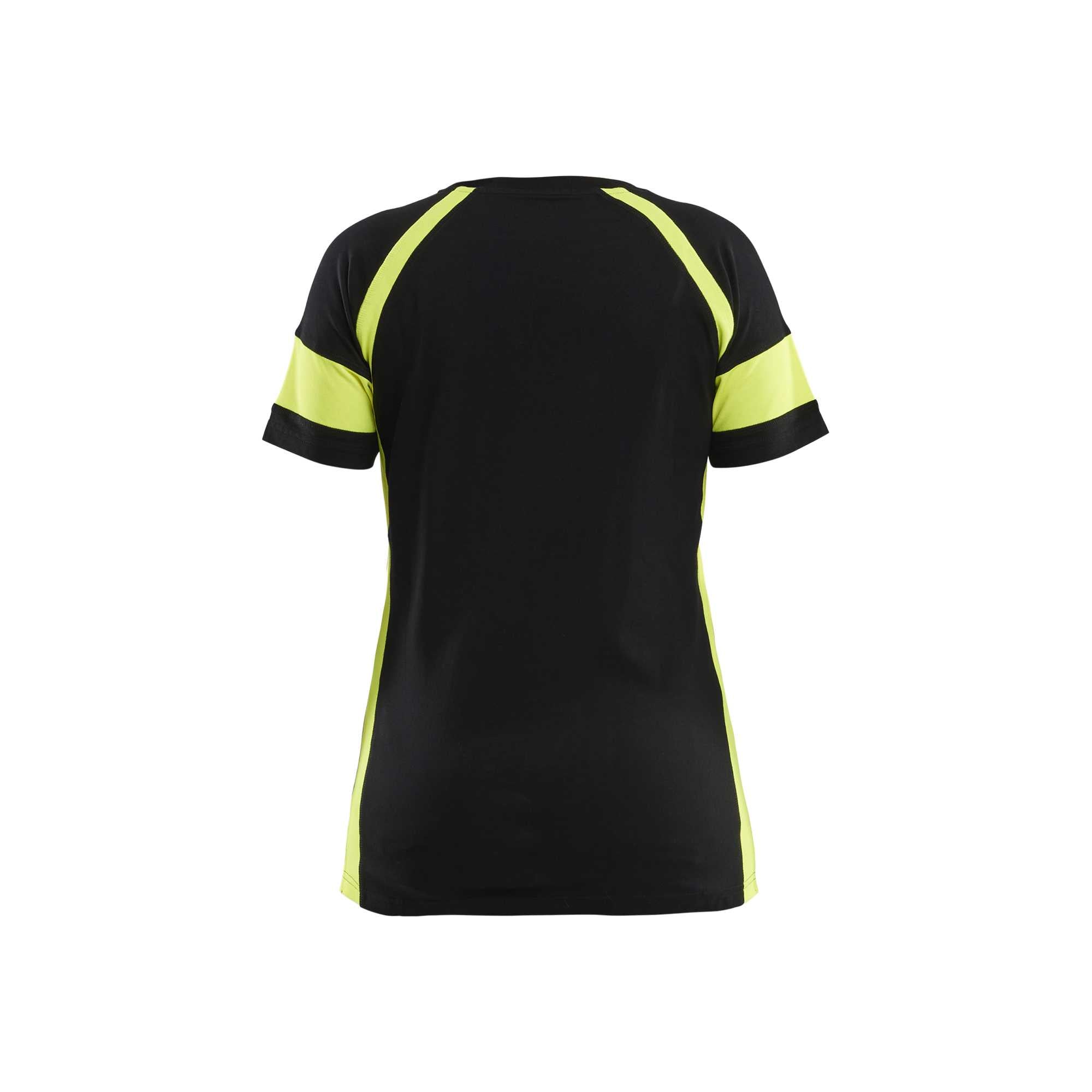 BLAKLADER 35241030 Women's T shirt with Hi Vis Hi Vis Reflective Short Sleeve Work T-Shirt WOMEN - 100% Cotton