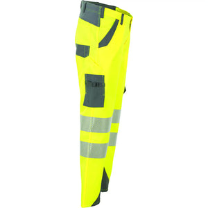 Planam Norit Warnschutz Herren Bundhose gelb/zink  102 gelb/zink - Produktbild ohne Model