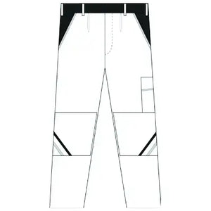 Planam Highline Damen Bundhose schwarz/schiefer/zink 34 schwarz/schiefer/zink - Produktskizzen
