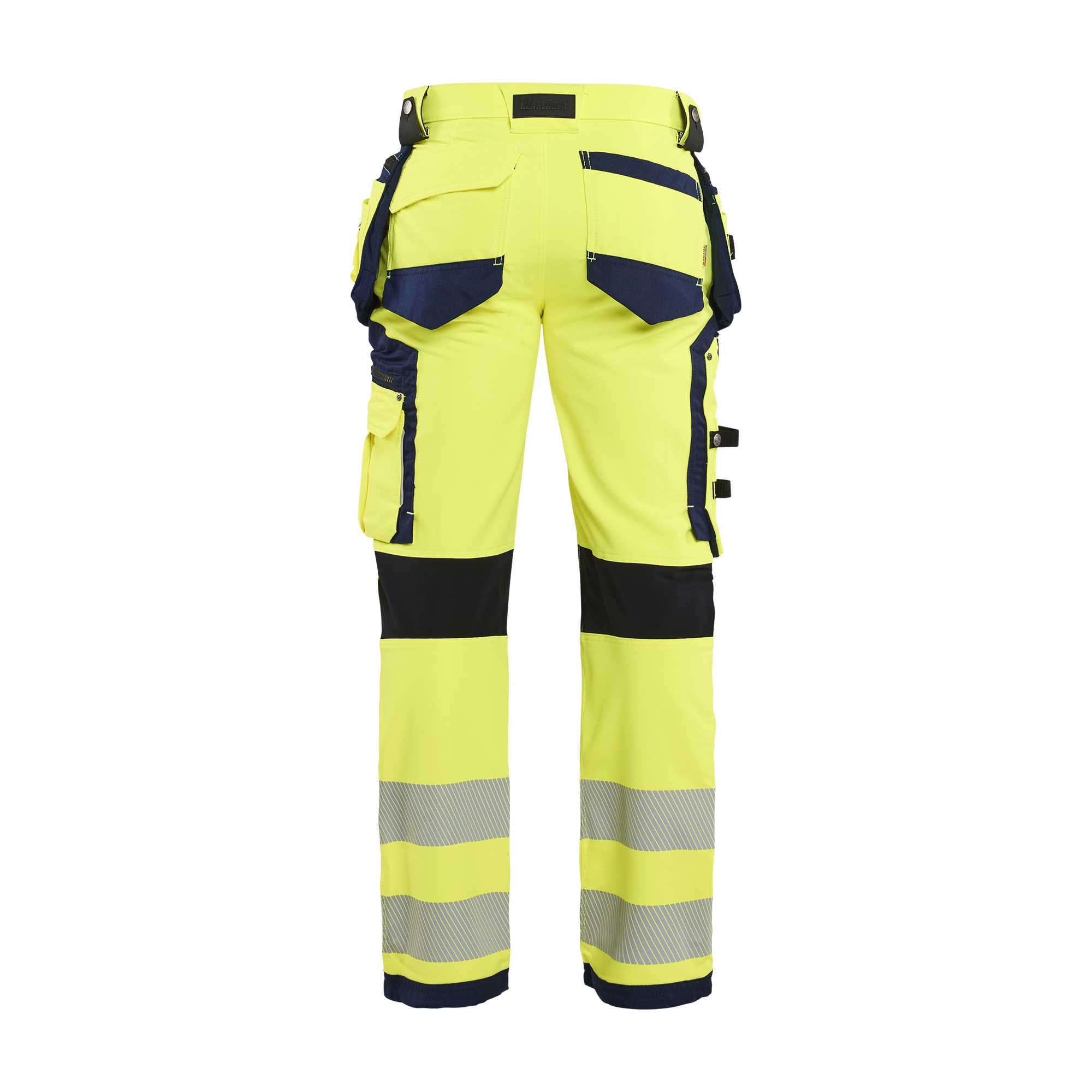BLAKLADER 19971642 | Hi Vis trousers 4 way stretch Hi Vis Reflective Work Trousers Men - Water Repellent