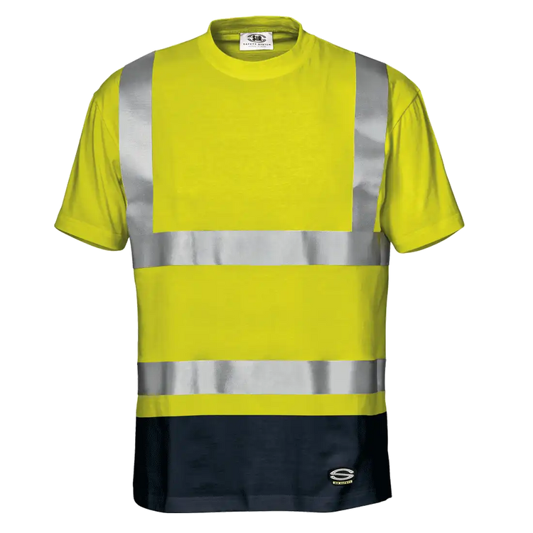 SIR SAFETY MARILENE Hi Vis Reflective Short Sleeve Work T-Shirt MEN - Antistatic Polyester