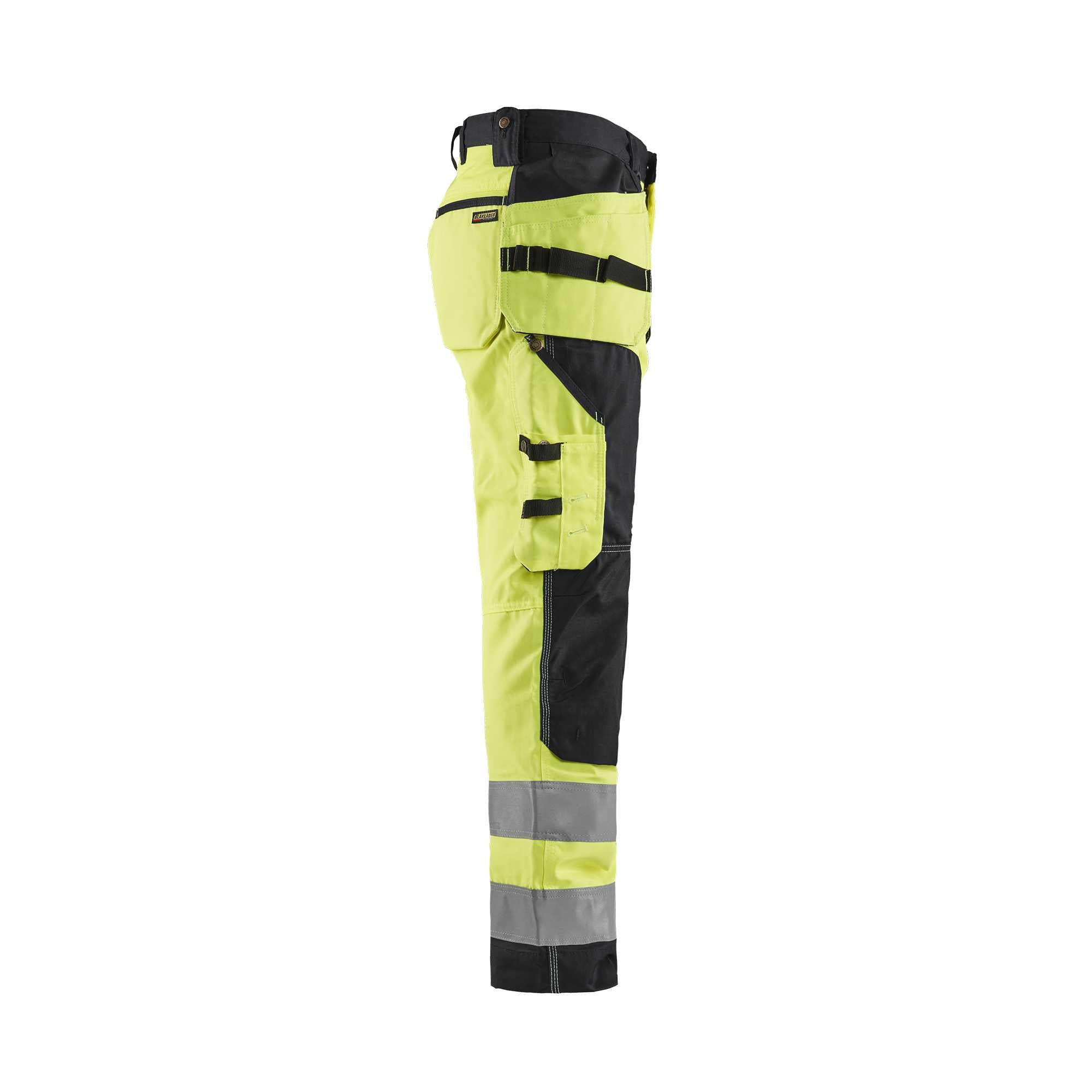 BLAKLADER 15681811 | Hi Vis craftsman trousers Hi Vis Reflective Work Trousers Men - Twill Fabric