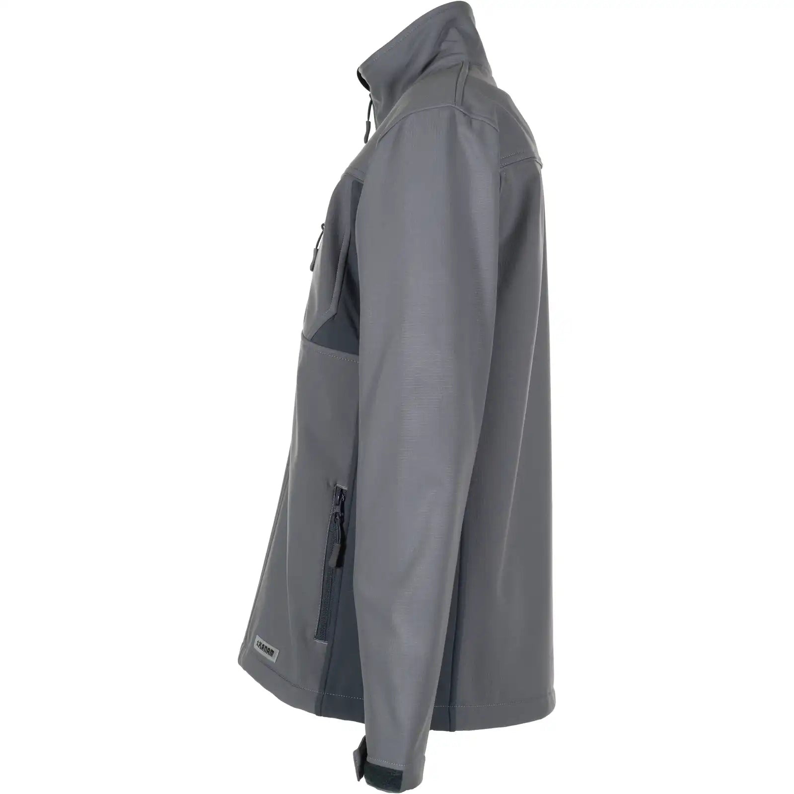 Planam Highline Softshelljacke zink/schiefer XS zink/schiefer/rot - Produktbild ohne Model