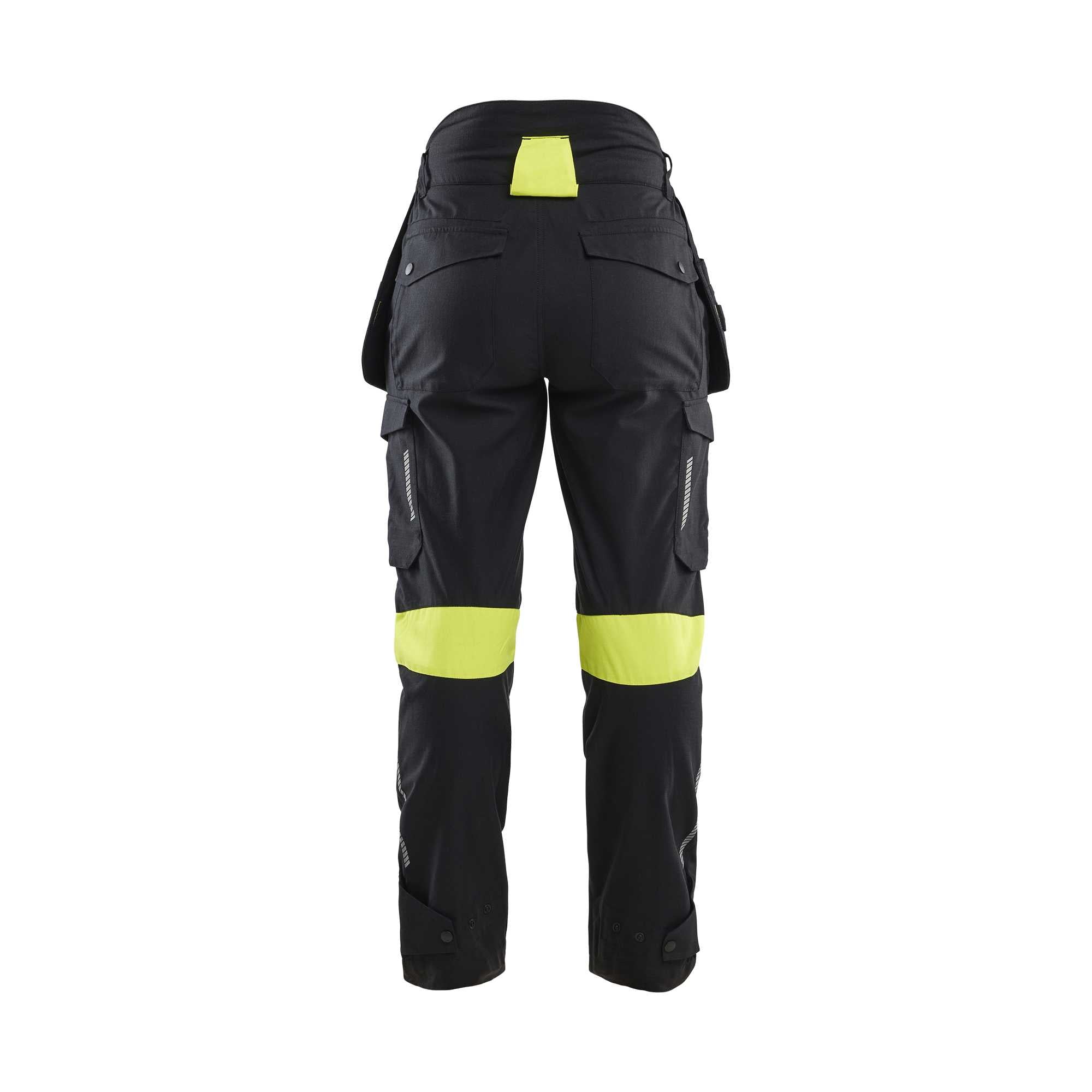 BLAKLADER 71081512 | Women's Craftsman Inherent Trousers Hi Vis Reflective Work Trousers Women - Ripstop Fabric