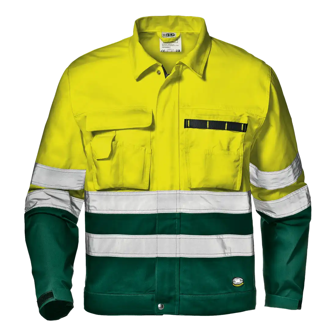 HIGH VISIBILITY JACKET - Class 2 - Hi-Vis Yellow - Reflective Bands - Image 1