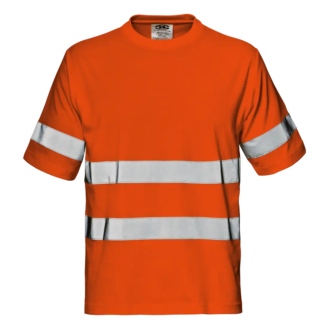 SIR SAFETY LIGHT MISTRAL Warnschutz Reflektierendes Kurzarm-Arbeits-T-Shirt HERREN - 55% Baumwolle
