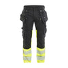 BLAKLADER 11301149 | Hi vis Trousers Stretch Hi Vis Reflective Work Trousers Men - Cordura Denim