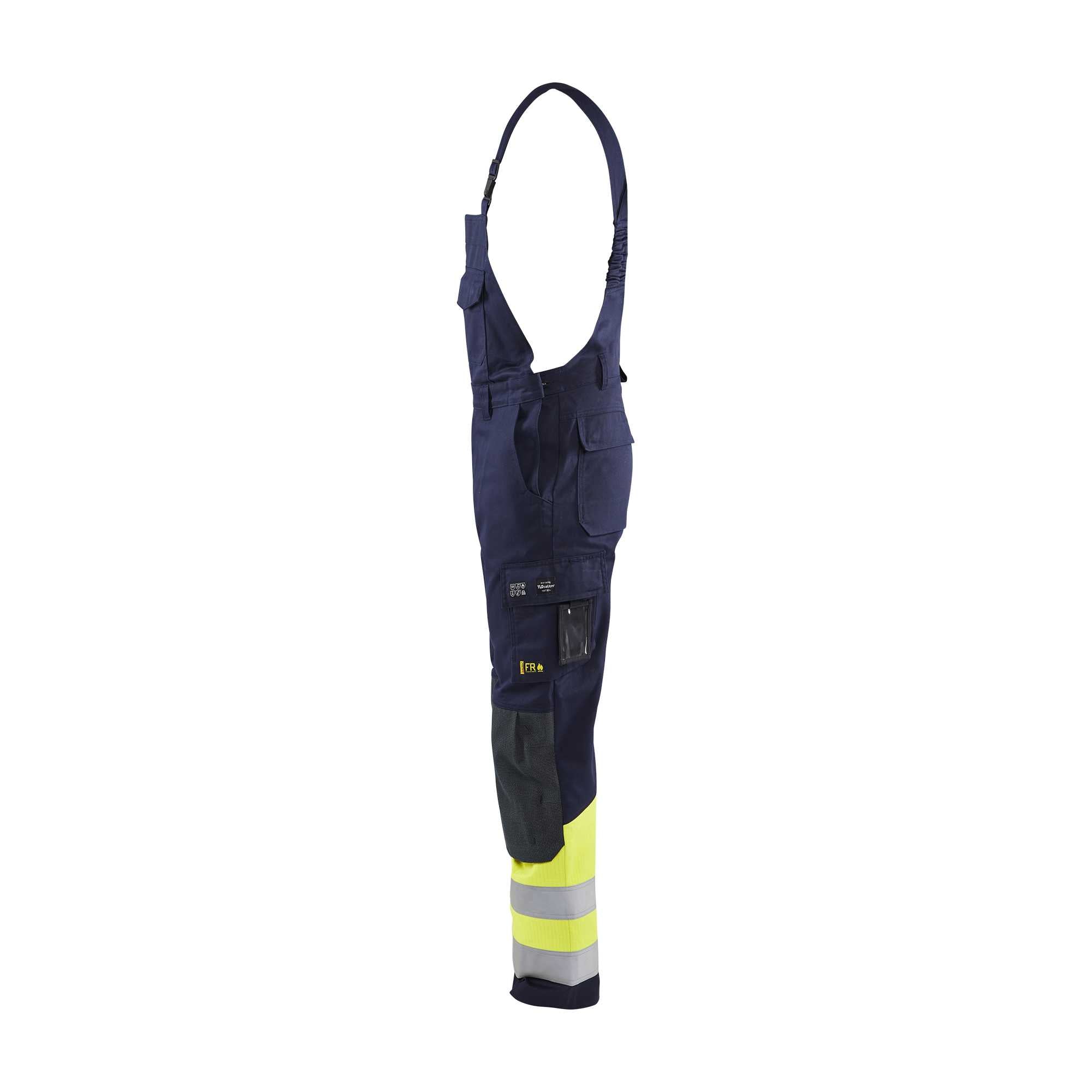 BLAKLADER 26071514 MULTINORM CLASS 1 BIB TROUSERS Hi Vis Reflective Work Bib Trousers Men - Antistatic