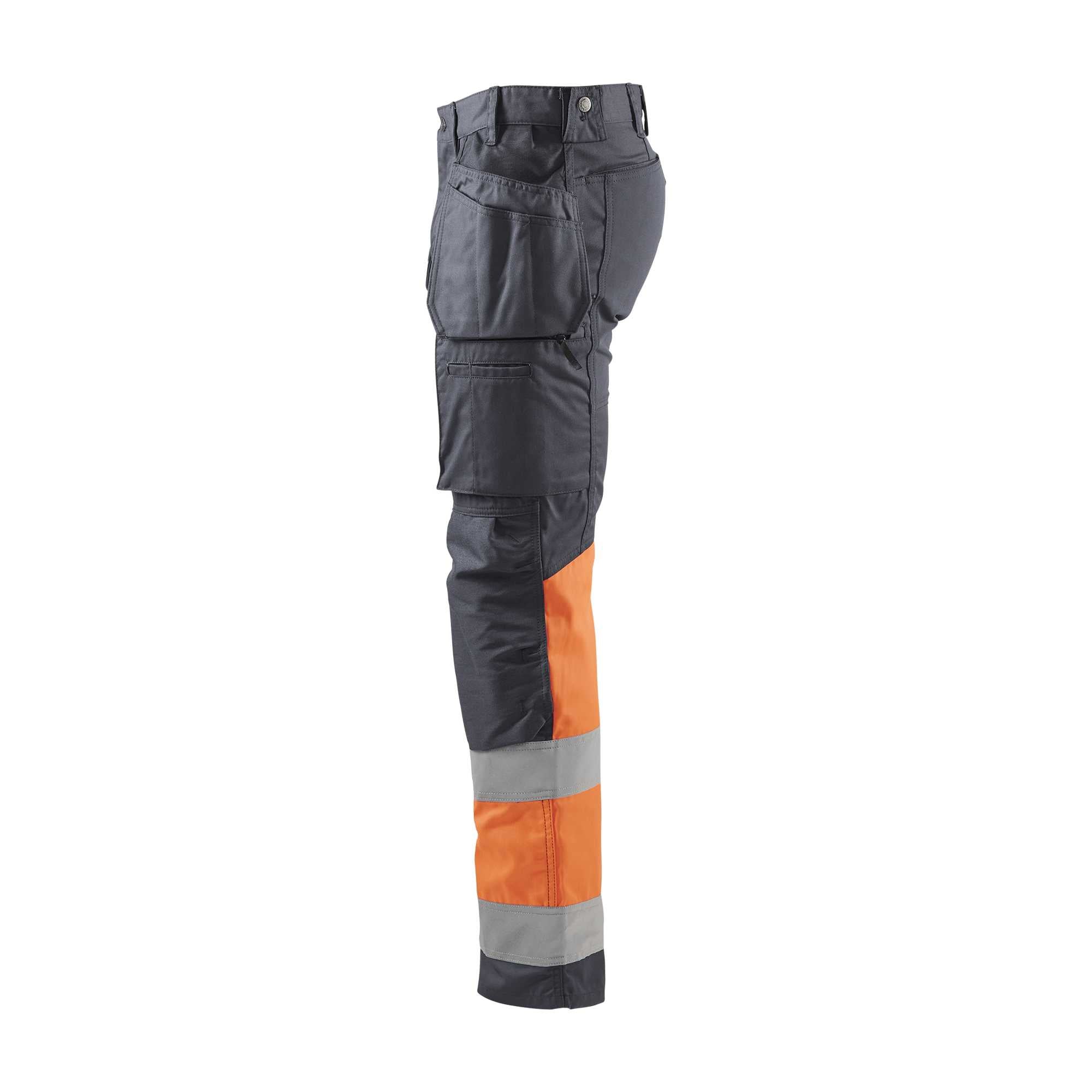 BLAKLADER 15581811 | Hi Vis trousers with stretch Hi Vis Reflective Work Trousers Men - stretch fabric