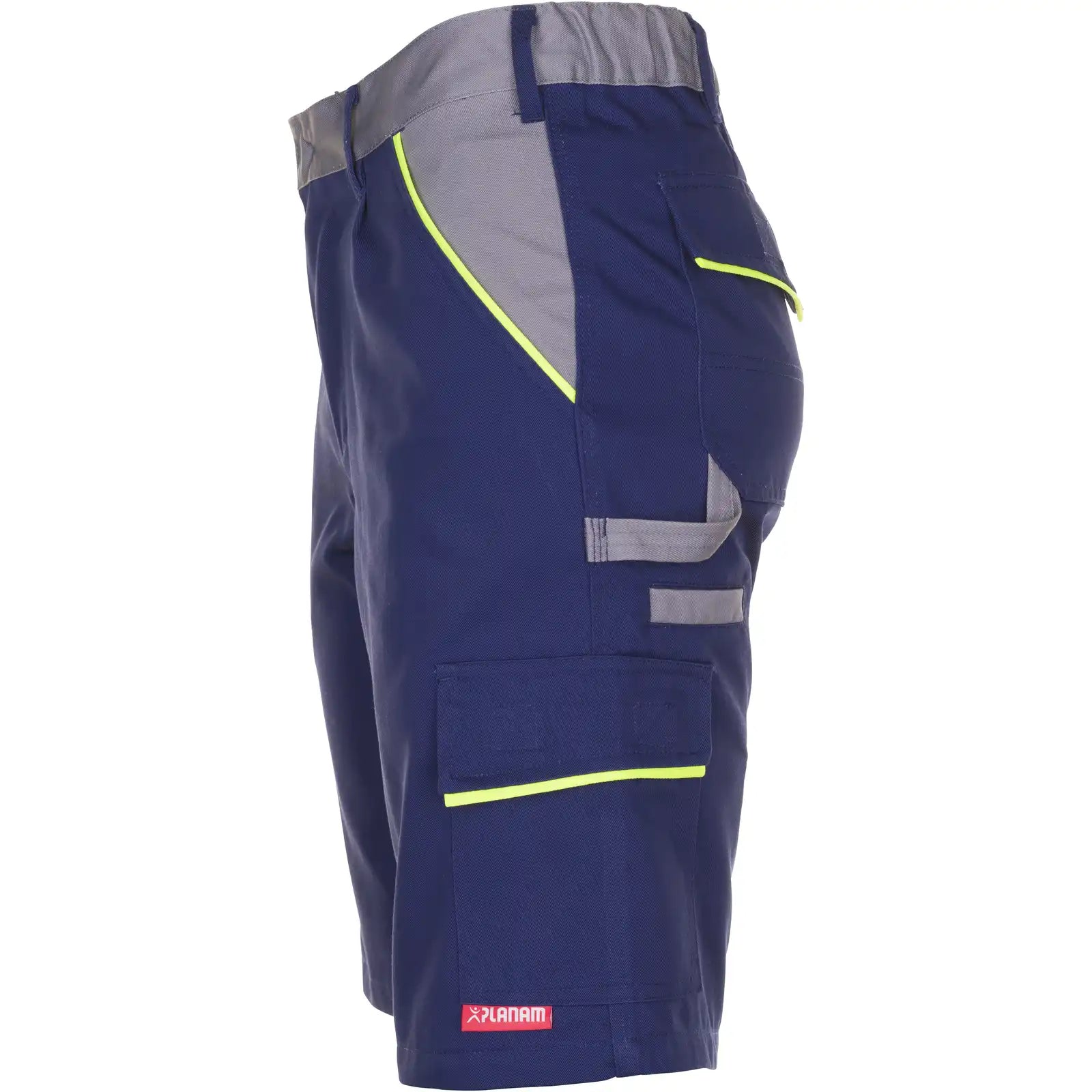 Planam Visline Shorts marine/gelb/zink XS marine/gelb/zink - Produktbild ohne Model