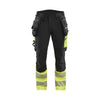 BLAKLADER 11251648 Hi Vis Trousers 4 Way Stretch Hi Vis Reflective Work Trousers Men - Double Weave