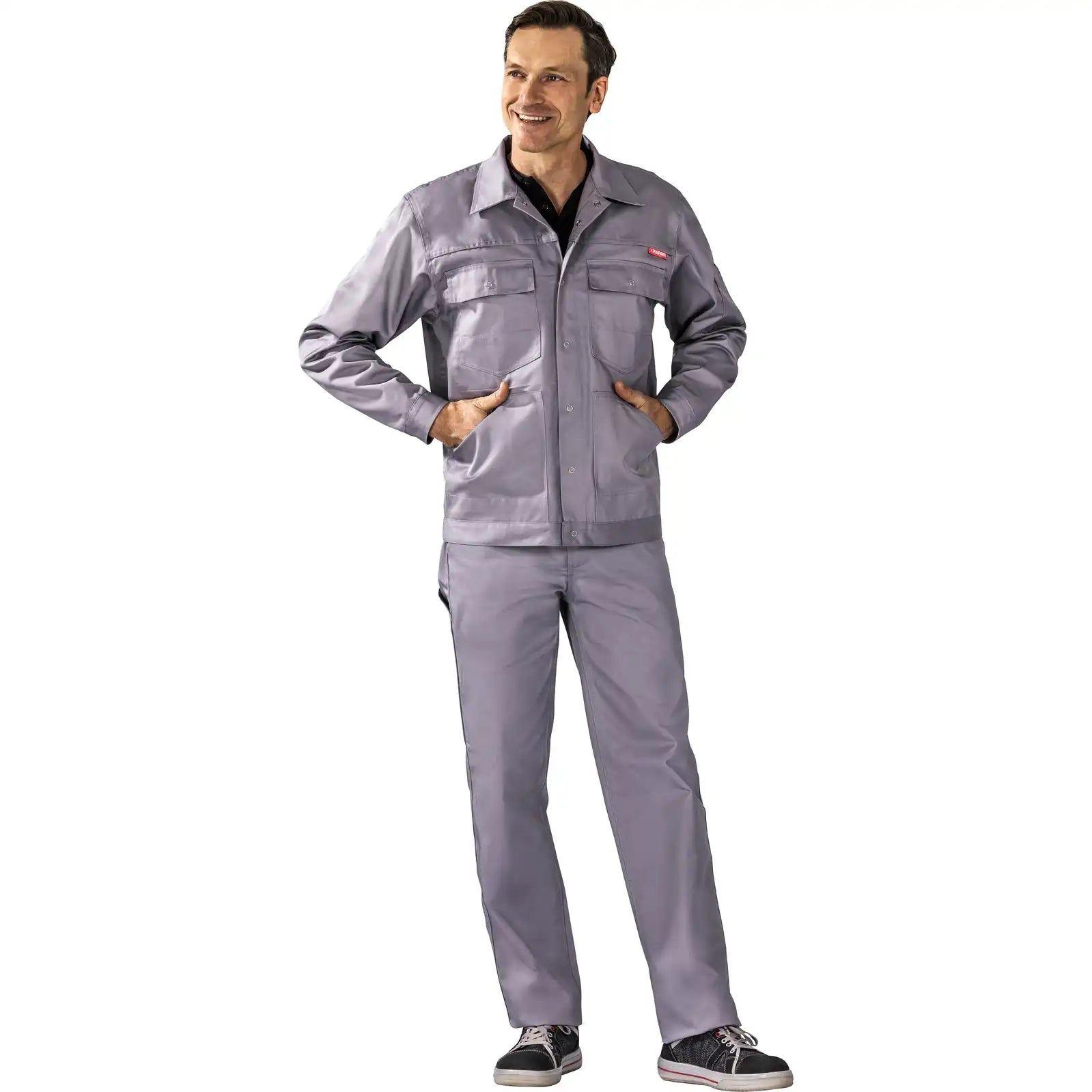 Planam MG 260 Bundjacke grau 102 grau - Produktbild mit Model