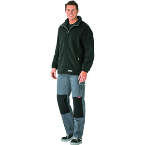 Planam Outdoor Stream Fleecejacke schwarz/anthrazit XS schwarz/anthrazit - Produktbild mit Model