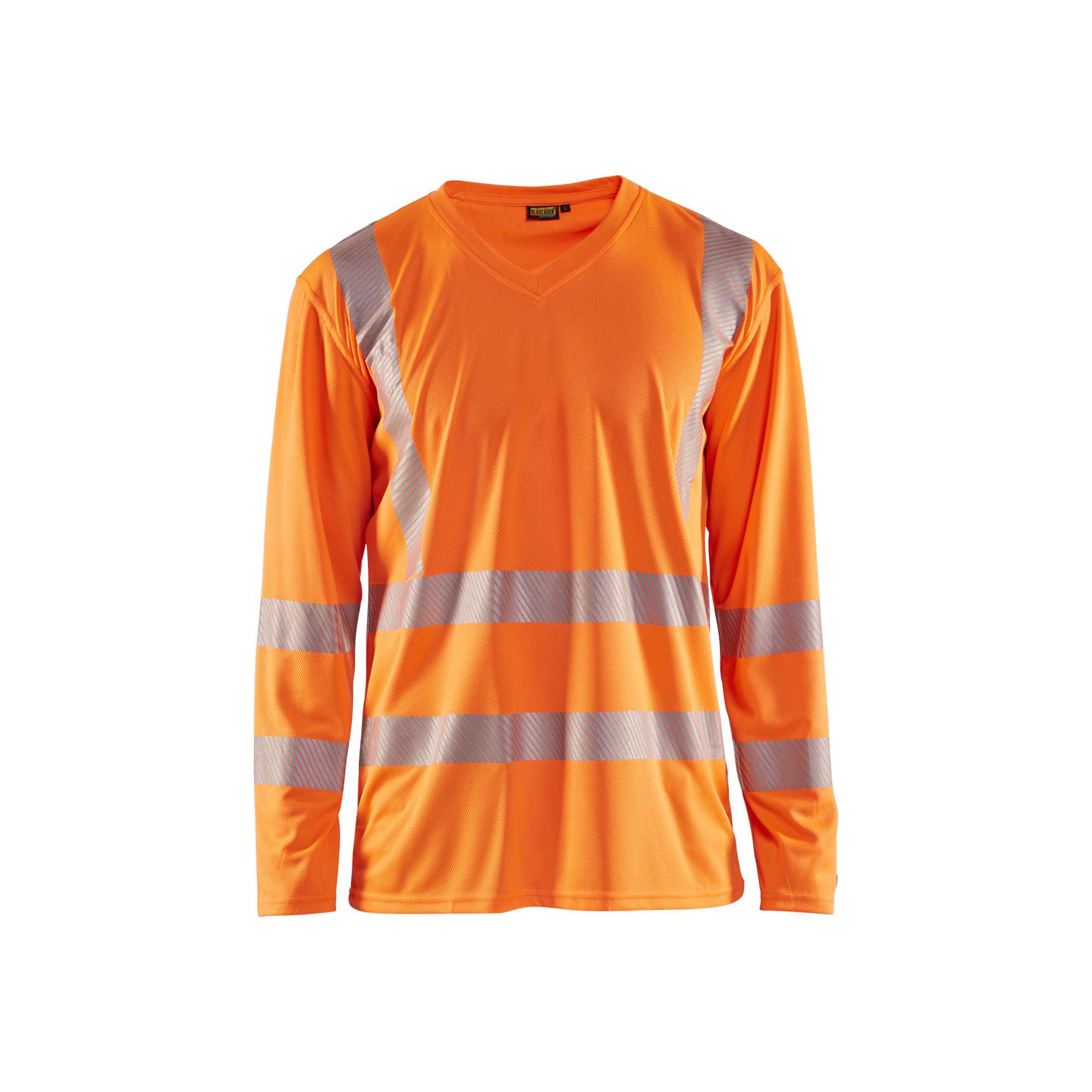BLAKLADER 33851013 Hi Vis UV Long sleeved T shirt Hi Vis Reflective Long Sleeve Work T-Shirt MEN - 100% Polyester