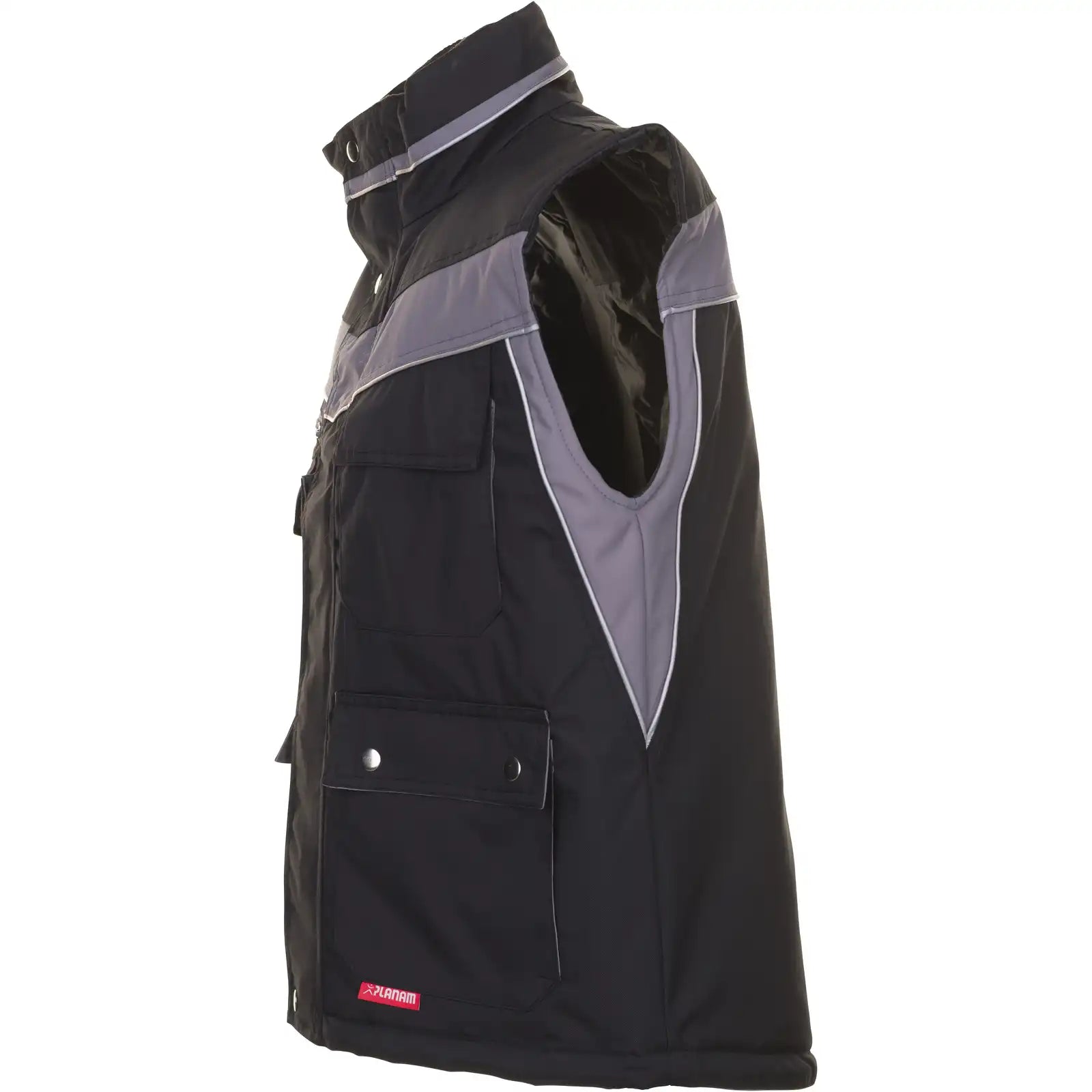 Planam Plaline Winterweste schwarz/zink XS schwarz/zink - Produktbild ohne Model