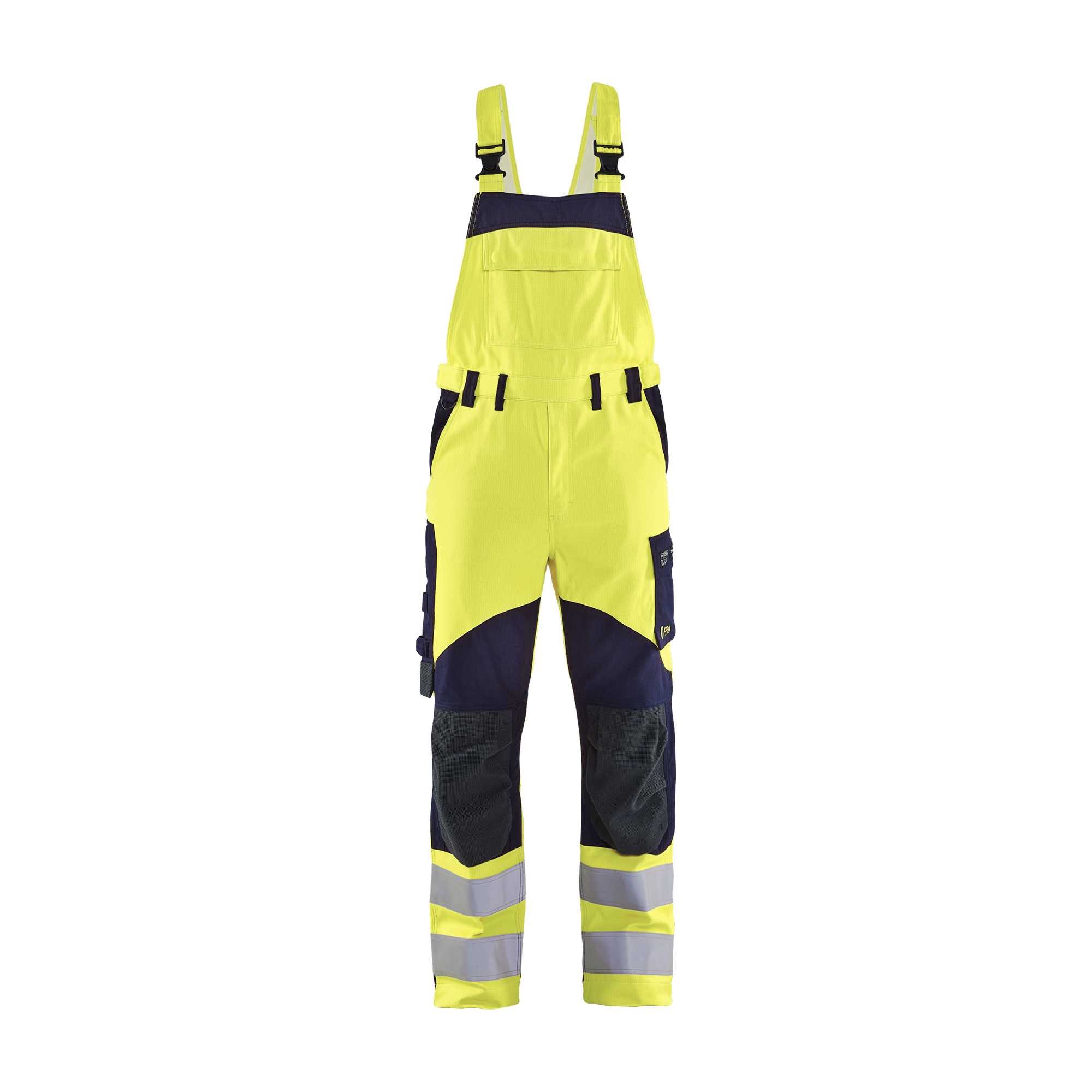 BLAKLADER 28891512 Multinorm Inherent BIB Hi Vis Reflective Work Bib Trousers Men - Ripstop Fabric