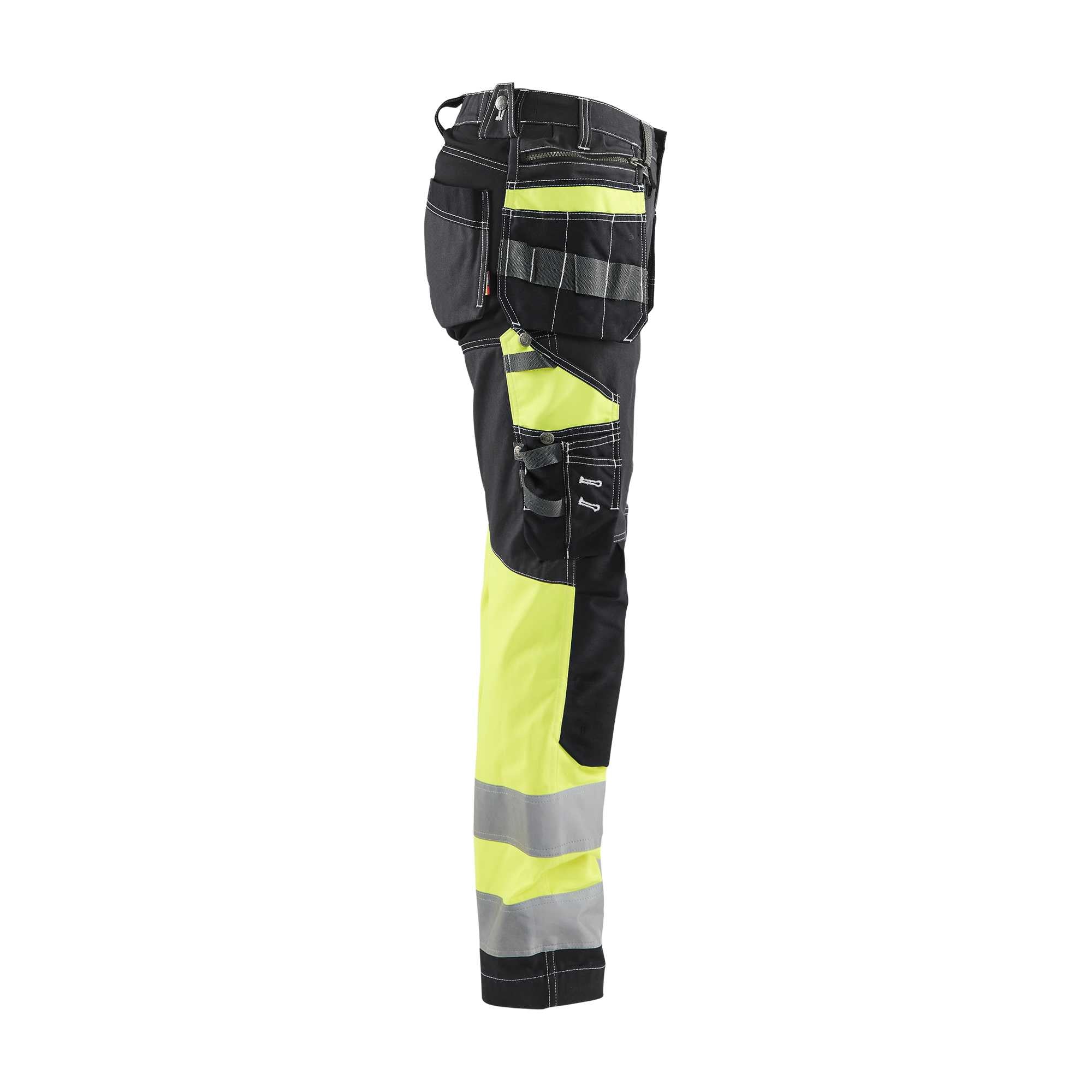 BLAKLADER 71961370 | Women's Hi vis Trousers with Stretch Hi Vis Reflective Work Trousers Women - 100% Cotton
