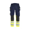 BLAKLADER 70251648 Women's Hi Vis trousers 4 way stretch Hi Vis Reflective Work Trousers Women - double weave