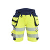 BLAKLADER 70201648 | Women's Hi Vis shorts 4 way stretch Hi Vis Reflective Work Shorts Women - Double Weave