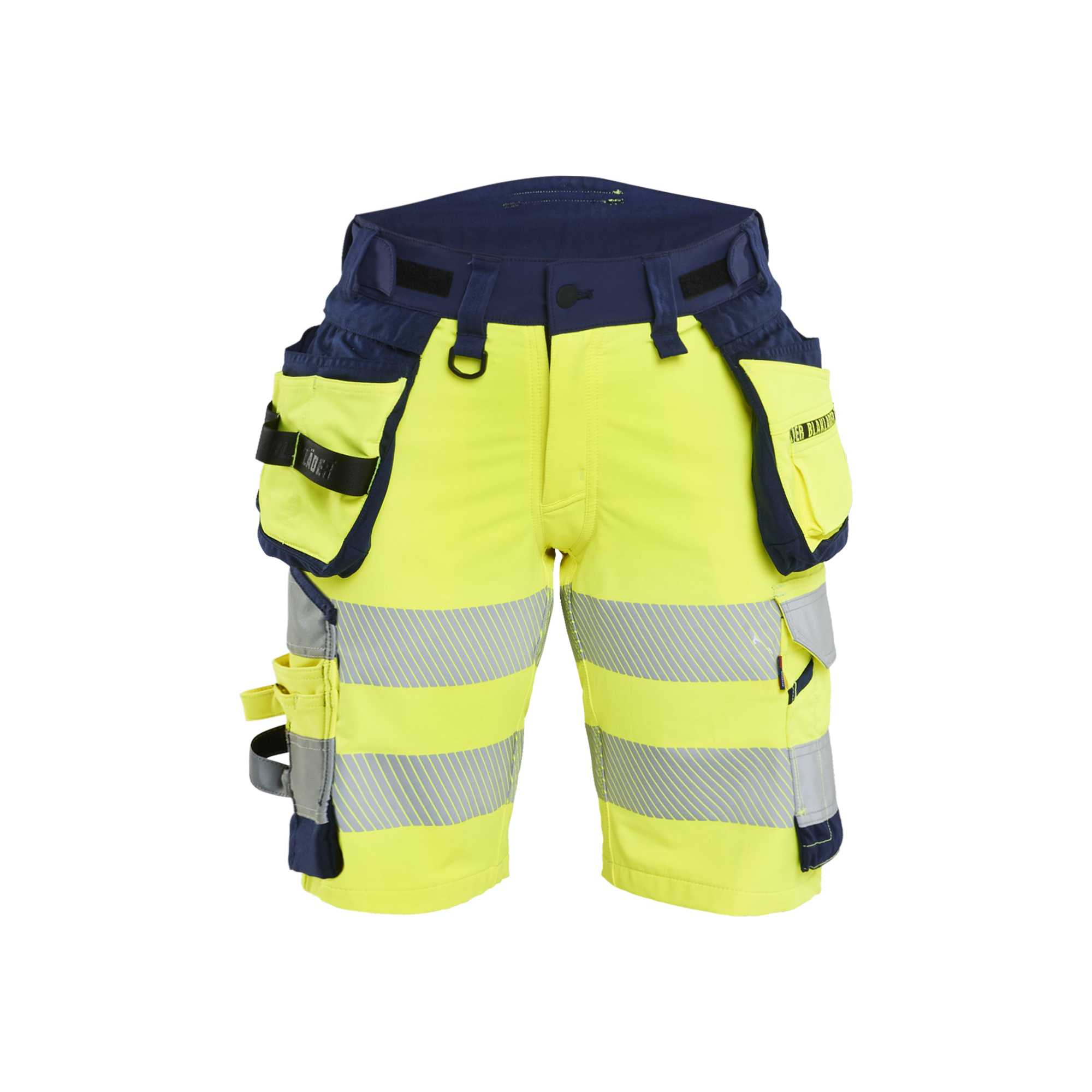 BLAKLADER 70201648 | Women's Hi Vis shorts 4 way stretch Hi Vis Reflective Work Shorts Women - Double Weave