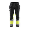 BLAKLADER 15581811 | Hi Vis trousers with stretch Hi Vis Reflective Work Trousers Men - stretch fabric