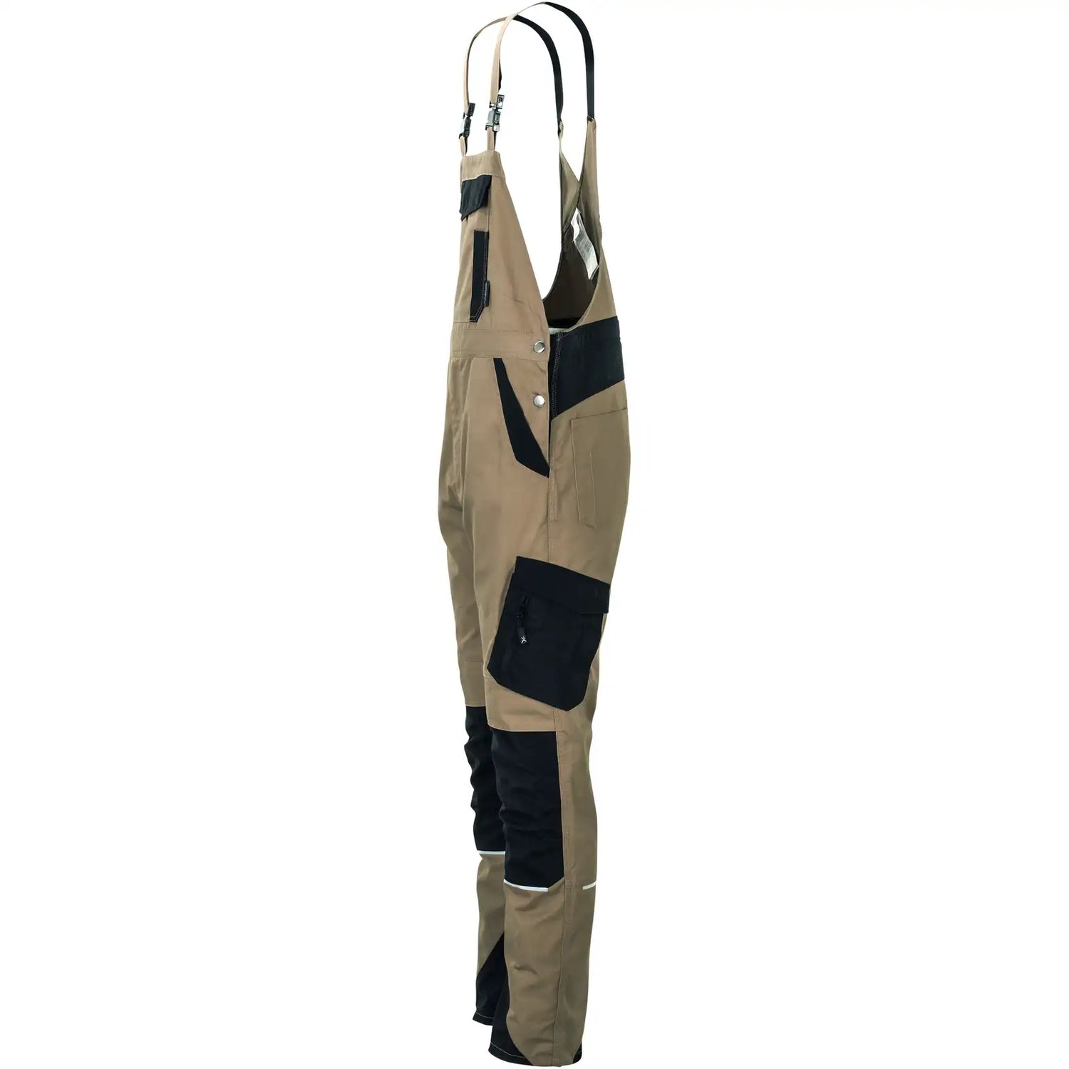Planam Norit Herren Latzhose sand/schwarz 102 sand/schwarz - Produktbild ohne Model