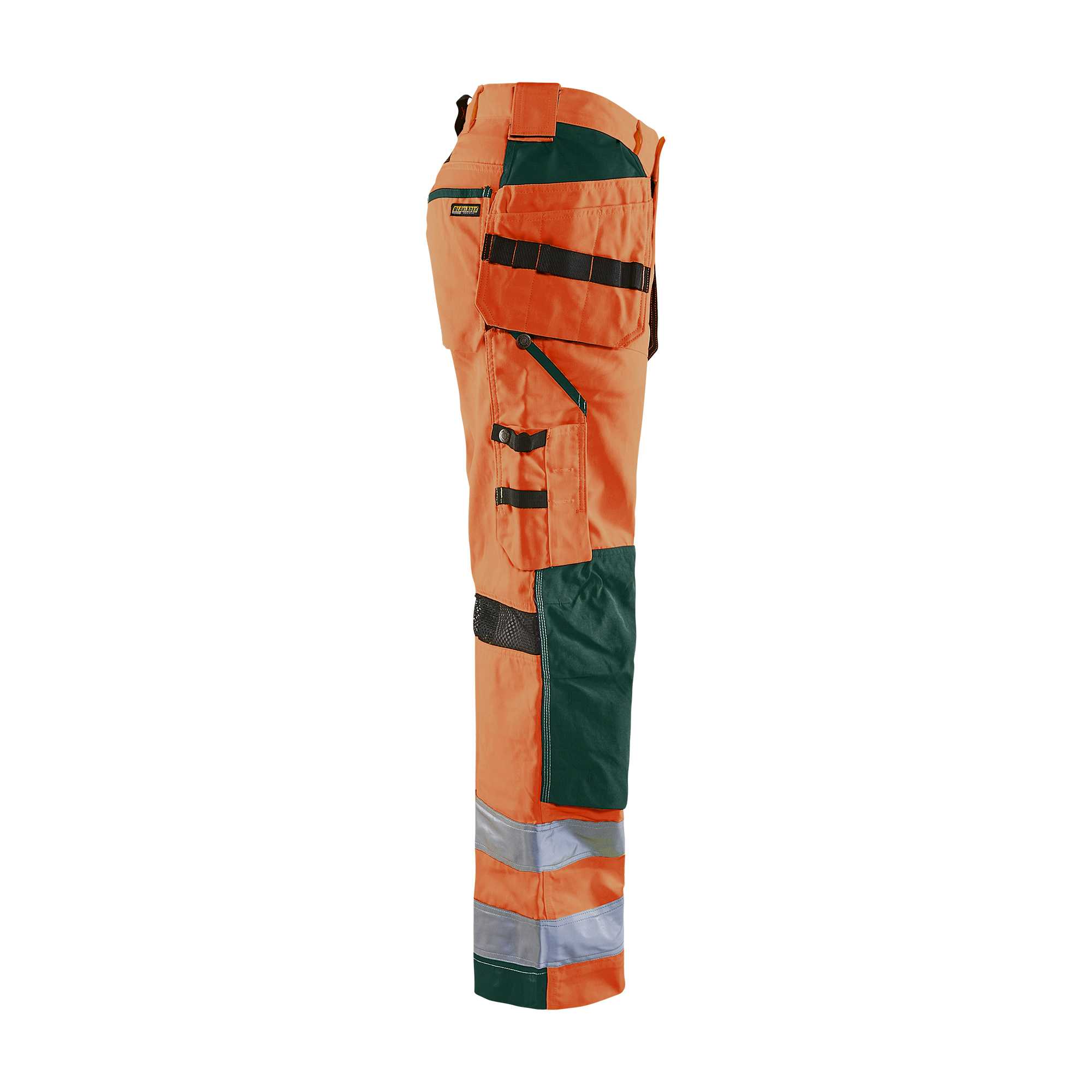 BLAKLADER 15651811 | Ventilated Hi Vis trousers Hi Vis Reflective Work Trousers Men - Mesh Panels