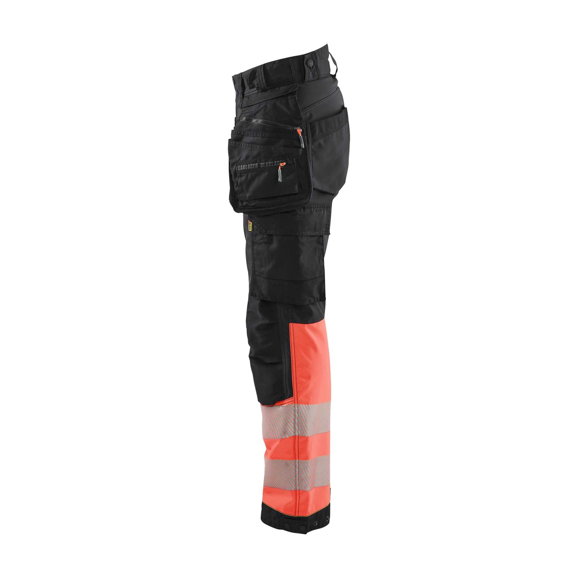 BLAKLADER 71142513 | Women's Hi Vis softshell trousers Hi Vis Reflective Work Trousers Women - Waterproof