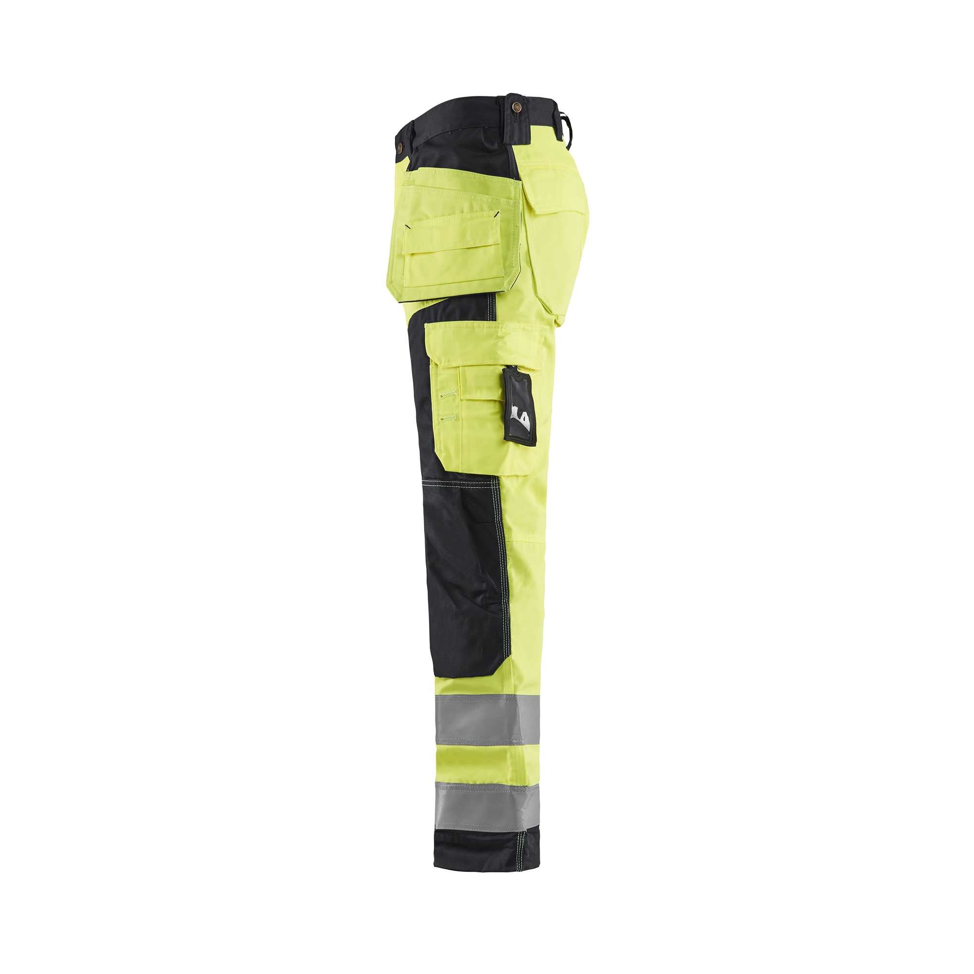 BLAKLADER 15681811 | Hi Vis craftsman trousers Hi Vis Reflective Work Trousers Men - Twill Fabric