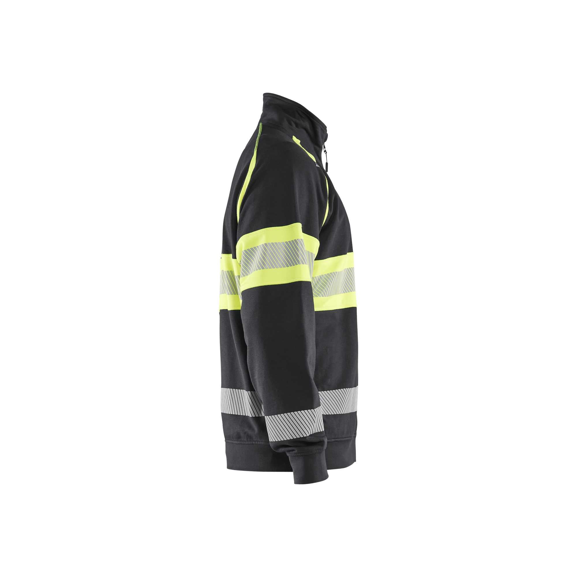 BLAKLADER 35511158 Hi Vis Sweater Hi Vis Reflective Full-zip Work Sweatshirt MEN - 100% Cotton