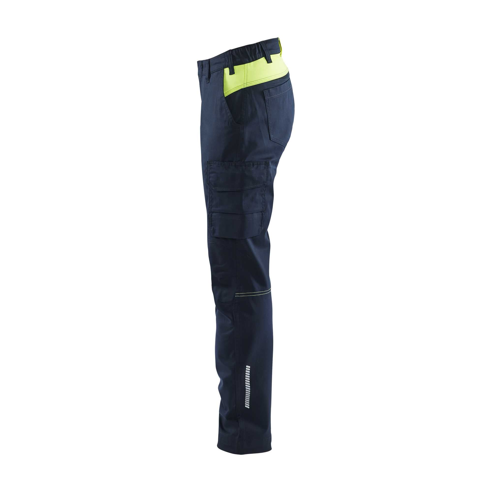 BLAKLADER 71441832 Women's industry trousers stretch Hi Vis Reflective Work Trousers Women - twill fabric