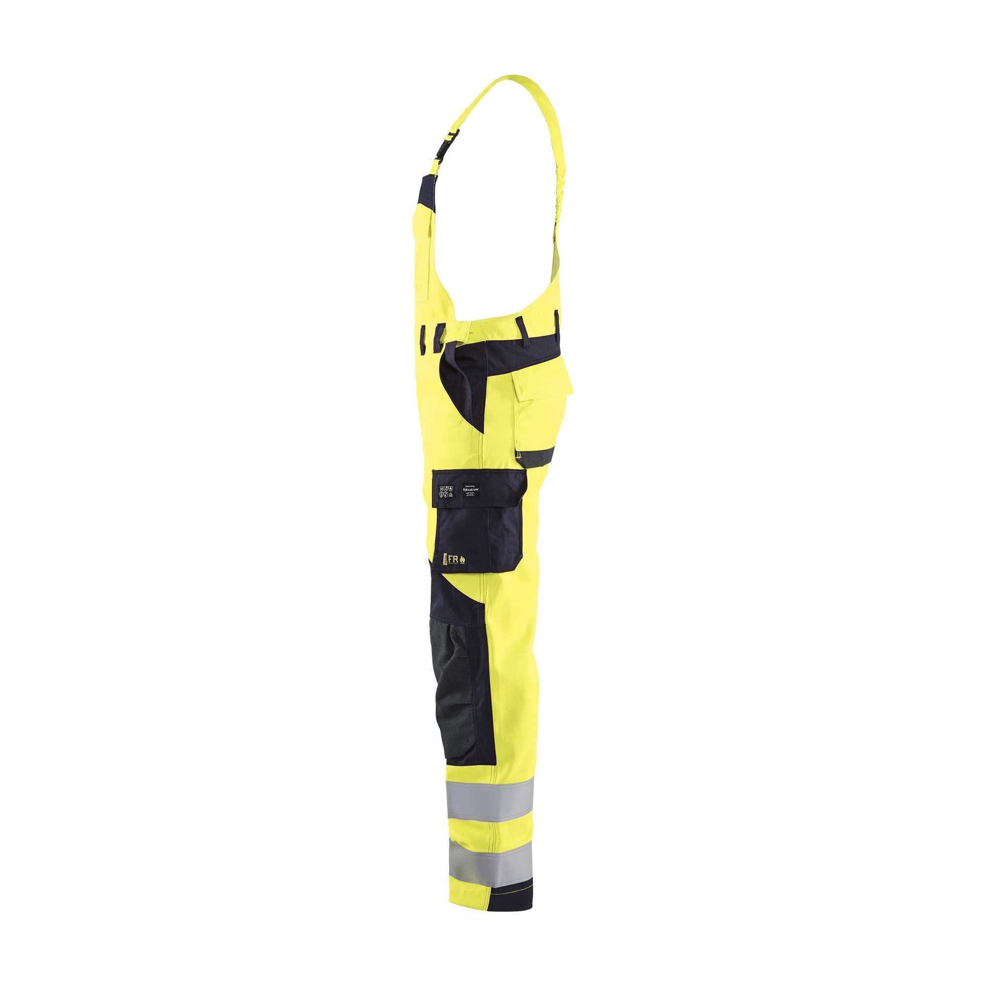 BLAKLADER 28891512 Multinorm Inherent BIB Hi Vis Reflective Work Bib Trousers Men - Ripstop Fabric