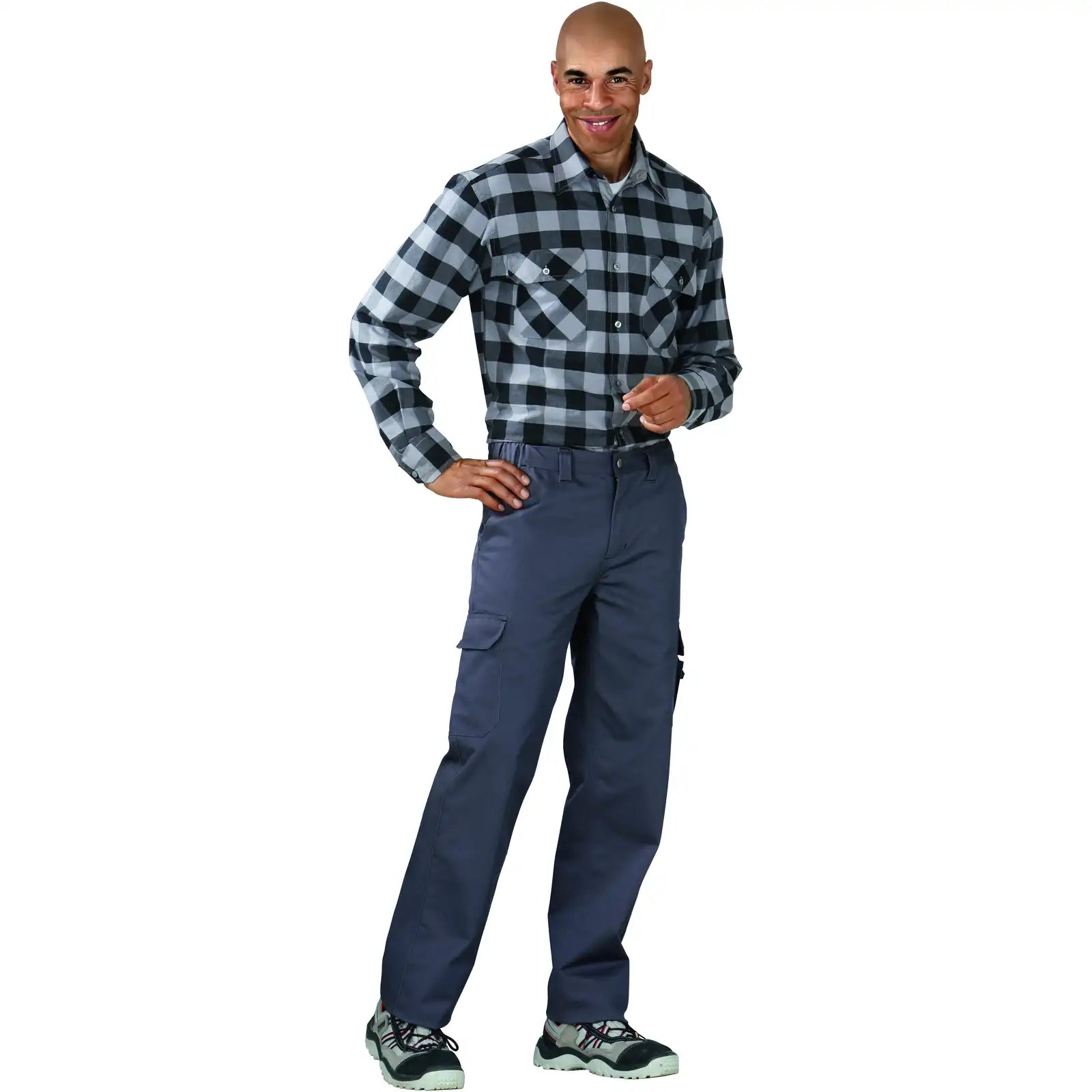 Planam Outdoor Easy Herren Bundhose schiefer 102 schiefer - Produktbild mit Model