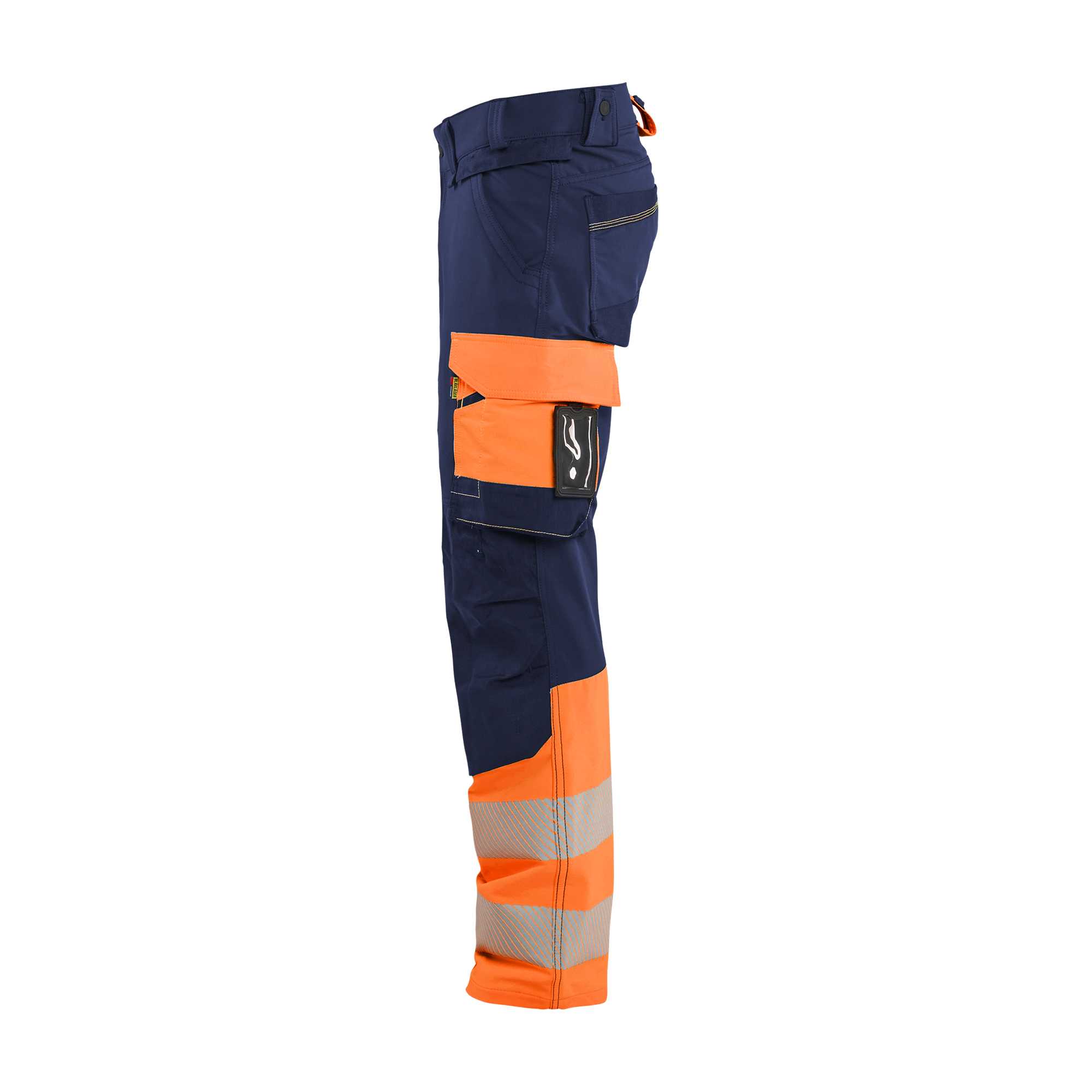 BLAKLADER 11261648 | Hi Vis Trousers 4 Way Stretch Hi Vis Reflective Work Trousers Men - double weave